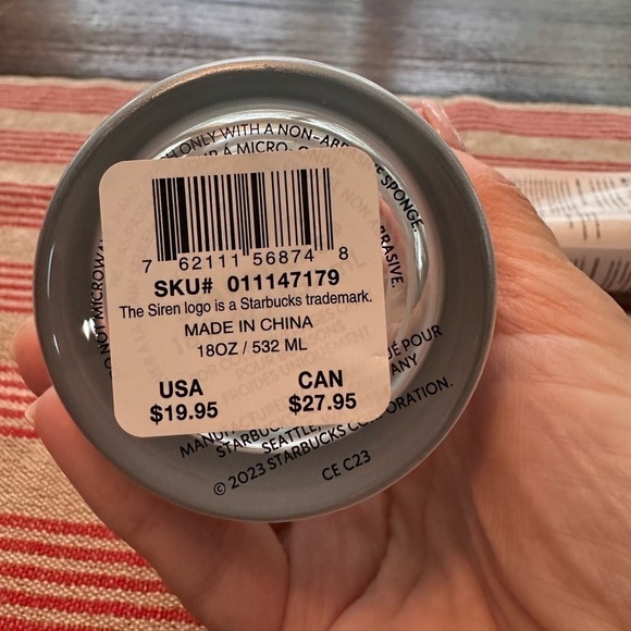 ⭐️Starbucks⭐️ RARE Silver Wave Tumbler - Cold Cup Only NWT - Picture 5 of 6